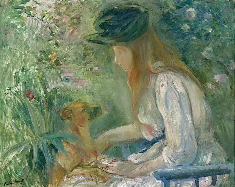 Ragazza in giardino